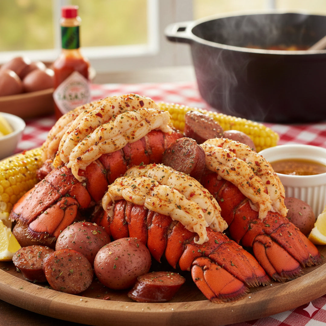 Cajun Boiled Lobster Tails Addon (1 Tail - 4oz - 5oz each)