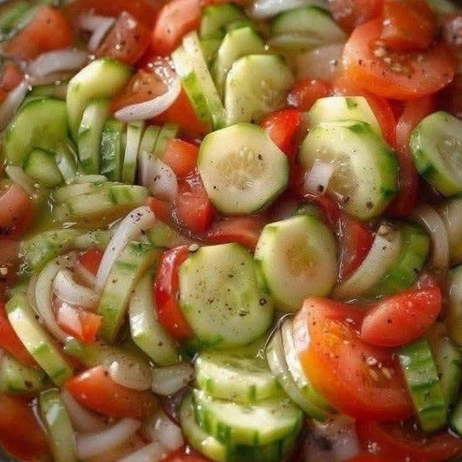 TOMATO, CUCUMBER & ONION SALAD (Office Buffet Style)